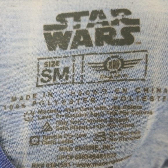 Darth Vader Light Saber Blue Graphic T Shirt 100% - Picture 3 of 6